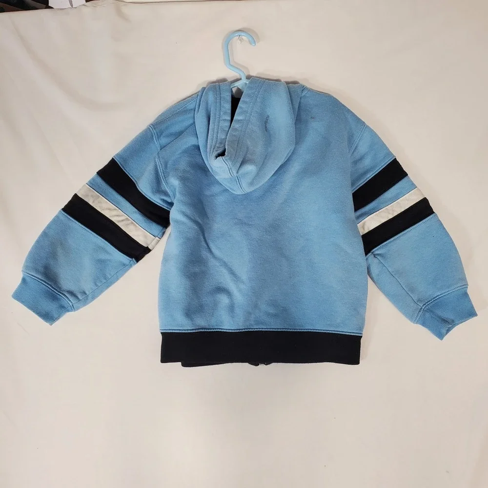 Nike Boys Light Blue Black Colorblock Full Zip Hoodie Sweatshirt Size 4